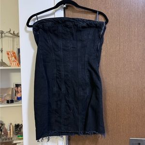 Zara Strapless Jean Dress